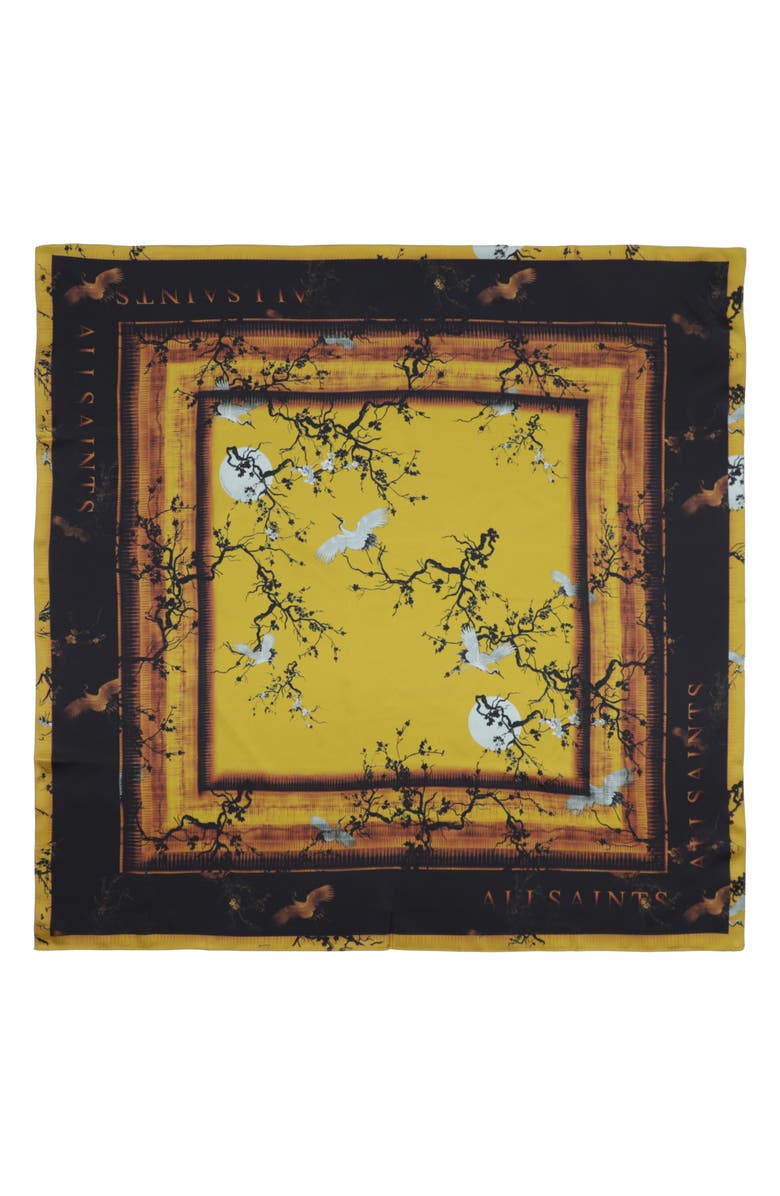 AllSaints Aurora Silk Square Scarf, Alternate, color, 