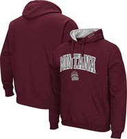COLOSSEUM Men's Colosseum Maroon Montana Grizzlies Arch and Logo Pullover Hoodie