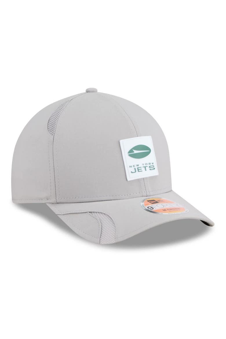 Men's New Era Gray New York Jets 2025 Sideline  M-Crown 9FORTY Adjustable Hat, Alternate, color, Gray