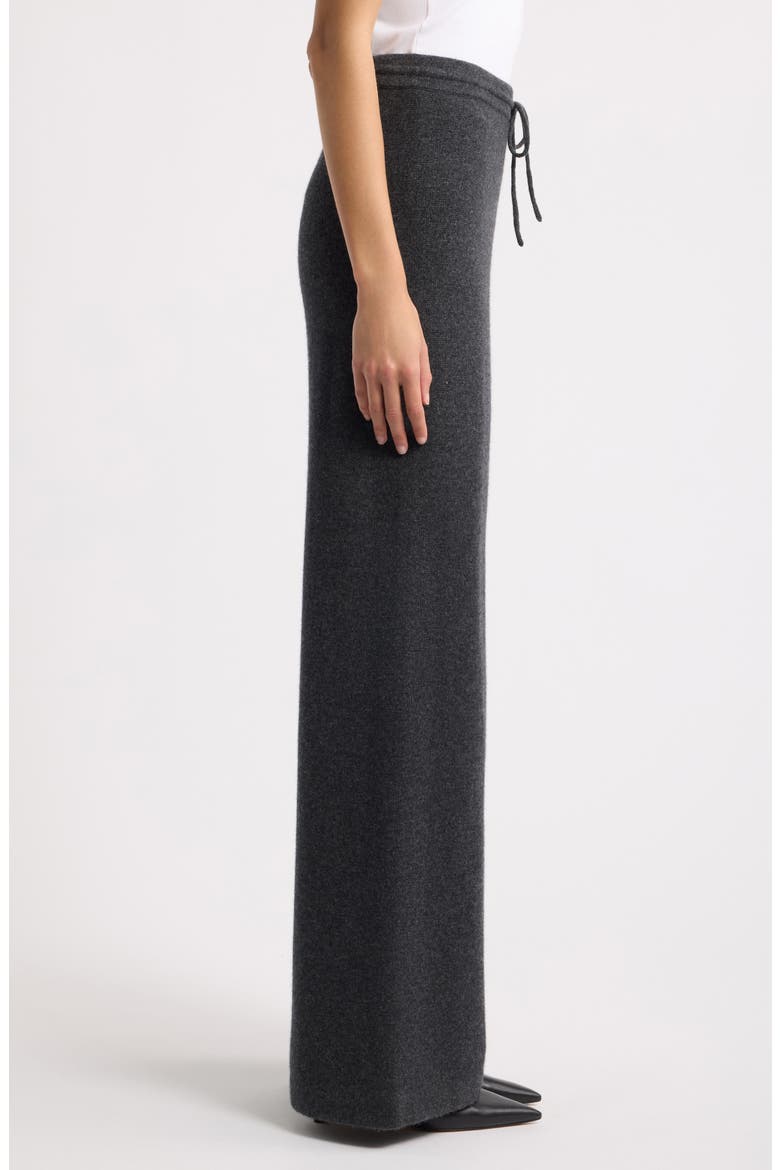 Wide Leg Cashmere Track Pants, Alternate, color, CHARCOAL - A00