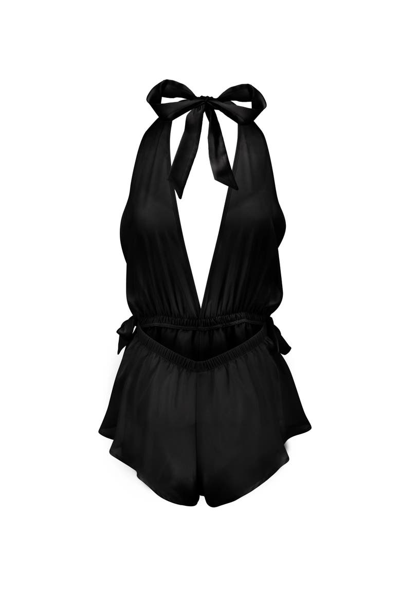 Merilyn Romper Lingerie, Alternate, color, Black