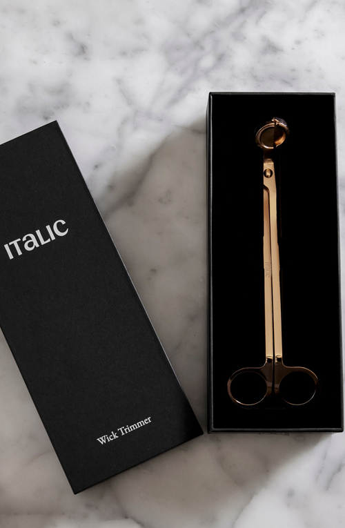 ITALIC ITALIC CANDLE AND WICK TRIMMER SET