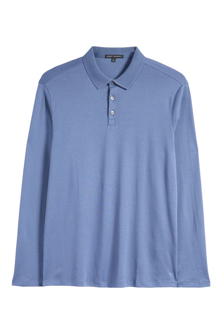 Georgia Long Sleeve Polo, Alternate, color, VINTAGE BL