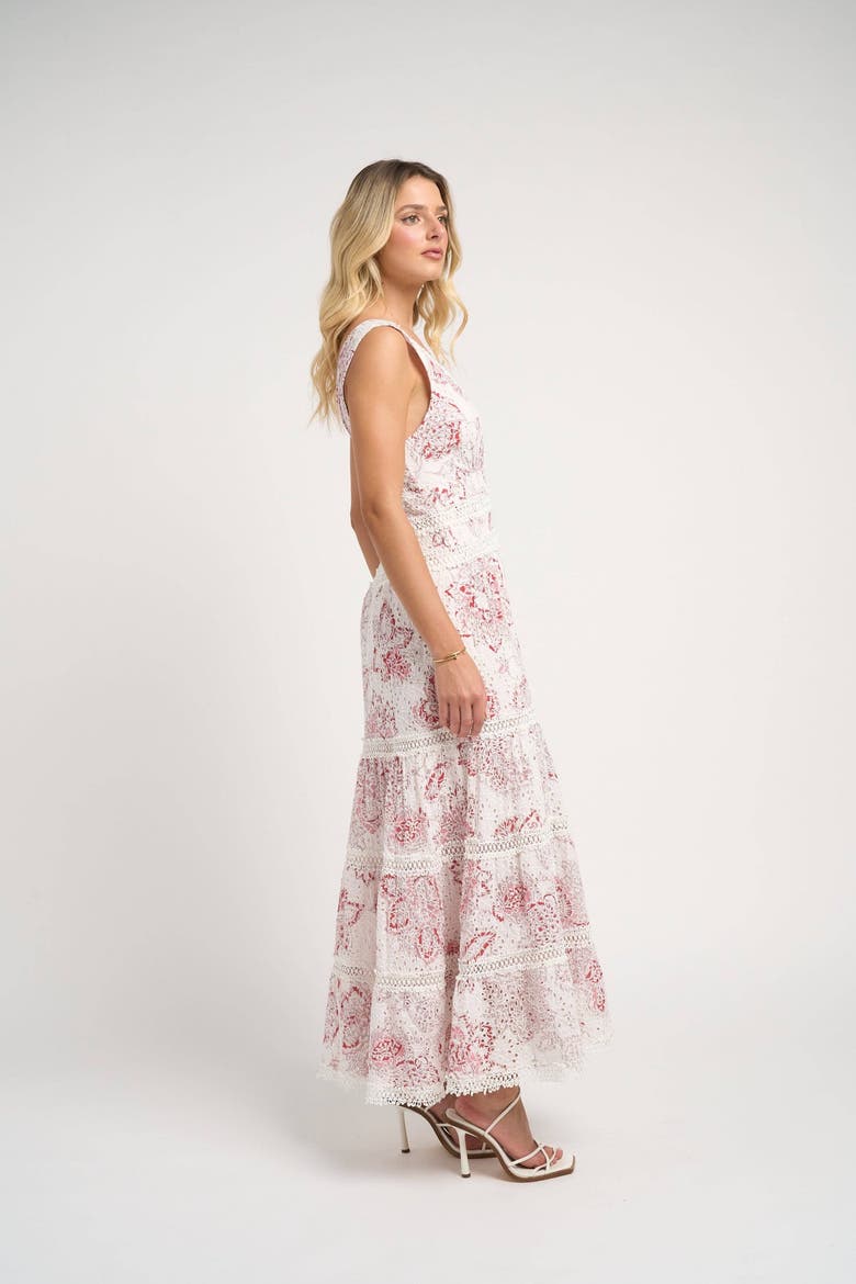 Naina Long Dress, Alternate, color, Red