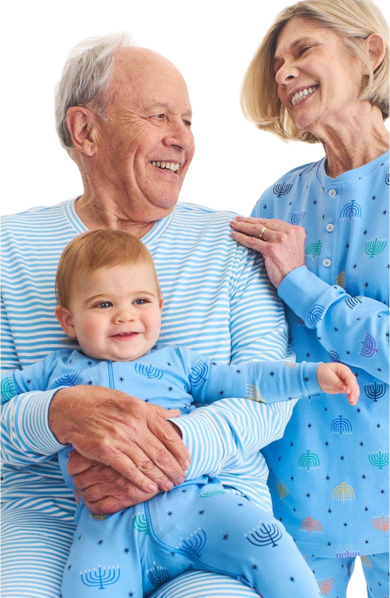 Primary Adult Organic Pj Pant In Rainbow Menorahs, Alternate, color, 