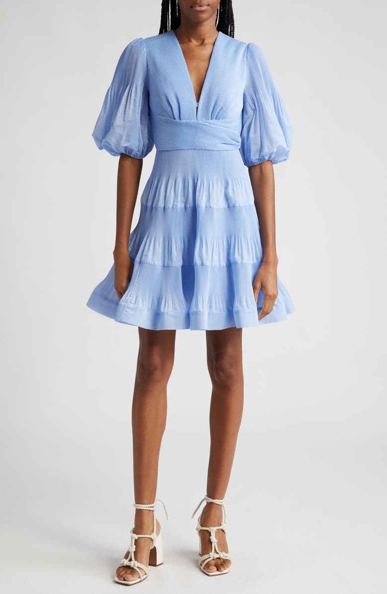Zimmermann Pleated Tiered Minidress, Main, color,