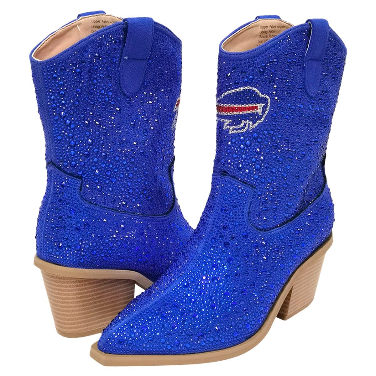 CUCE Women's Cuce  Royal Buffalo Bills Crystal Ankle Boots, Alternate, color, 