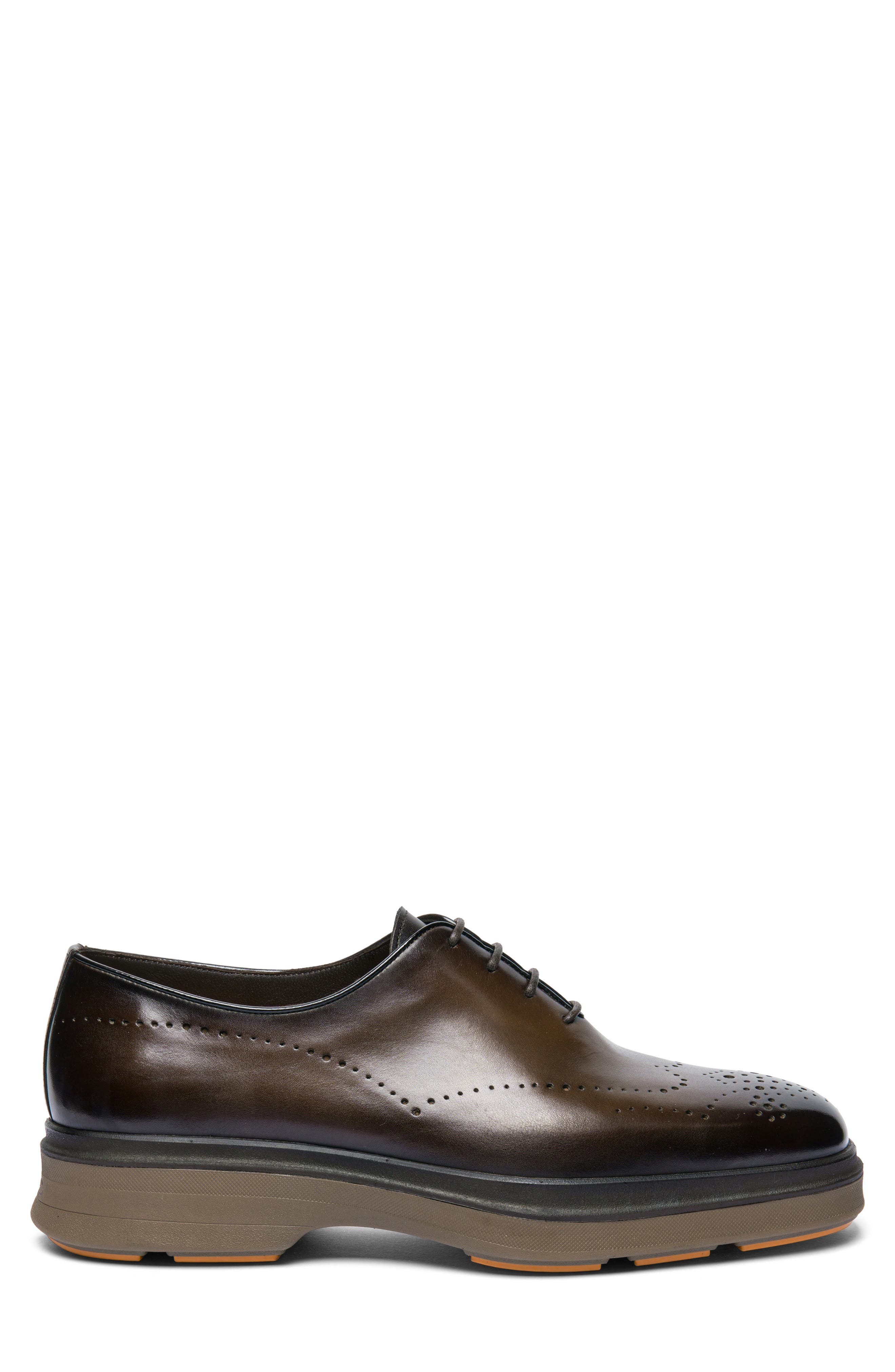 Santoni Easy Oxford, Alternate, color, Dark Brown
