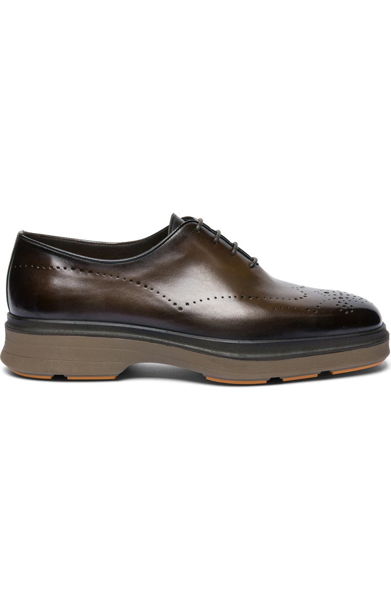 Santoni Easy Oxford, Alternate, color, Dark Brown