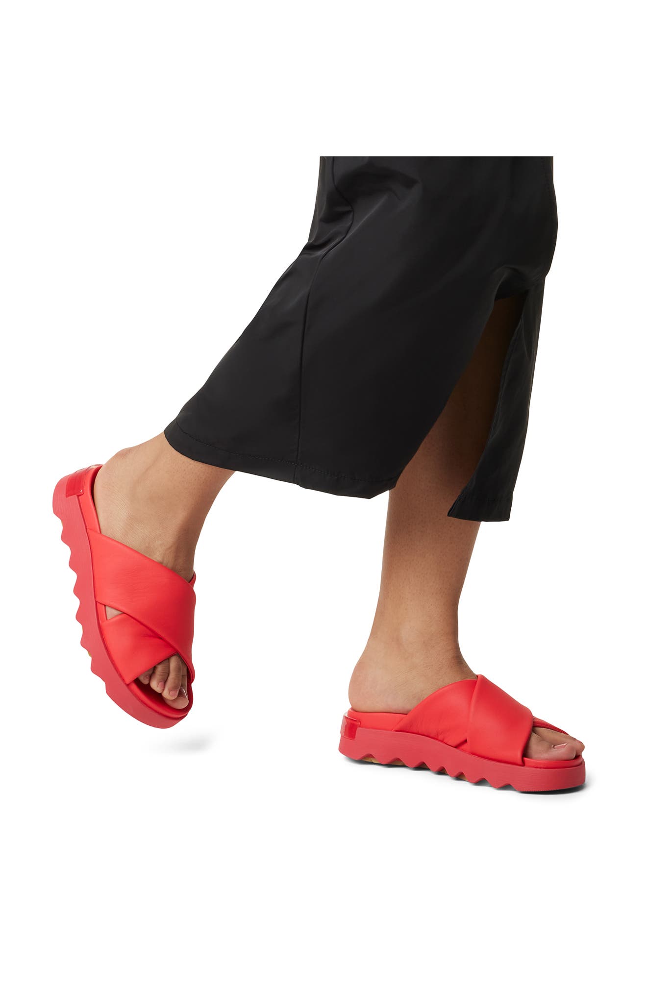 Viibe Slide Sandal, Alternate, color, RED GLO/ GUM 16