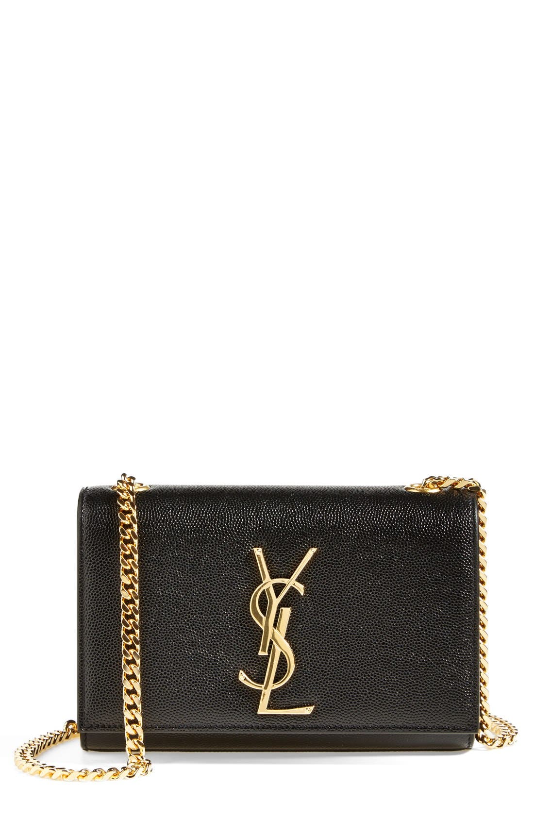 Small Kate Chain Crossbody Bag, Main, color, NOIR/ GOLD HDWR