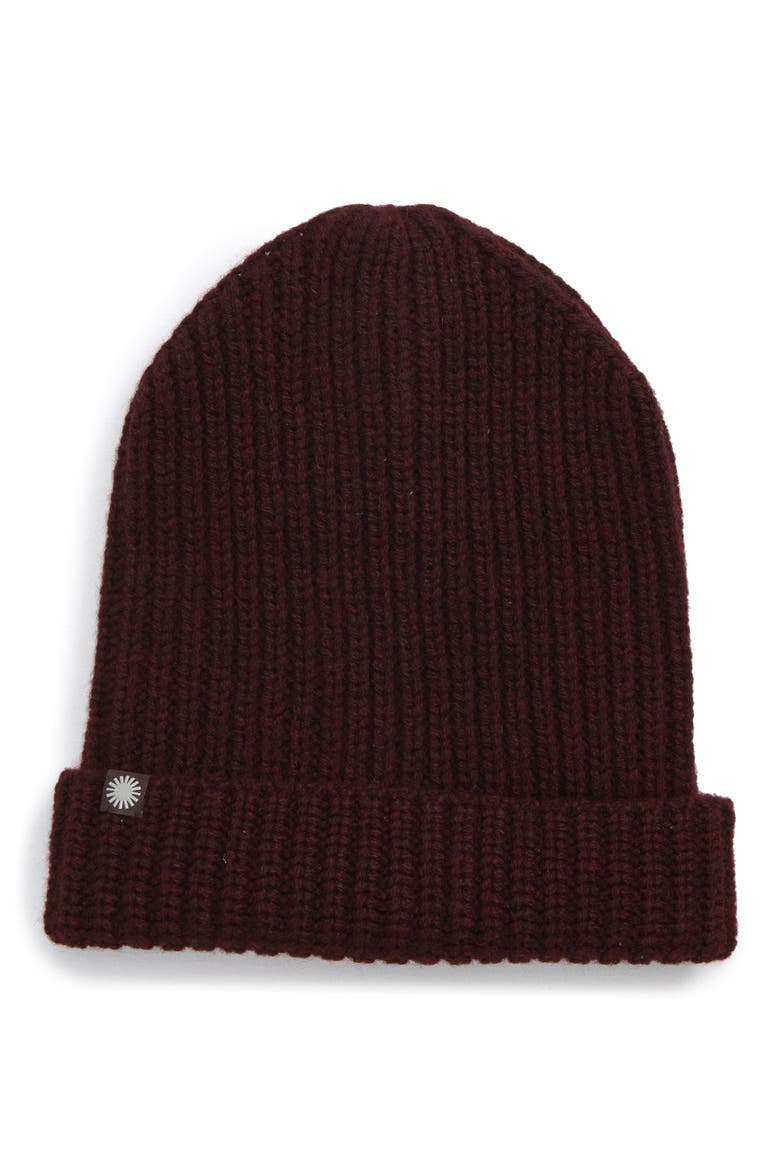 Cardi Wool Blend Beanie, Main, color, PORT