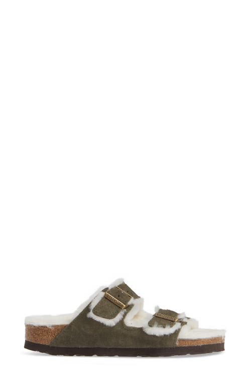 Birkenstock Arizona Genuine Shearling Lined Slide Sandal