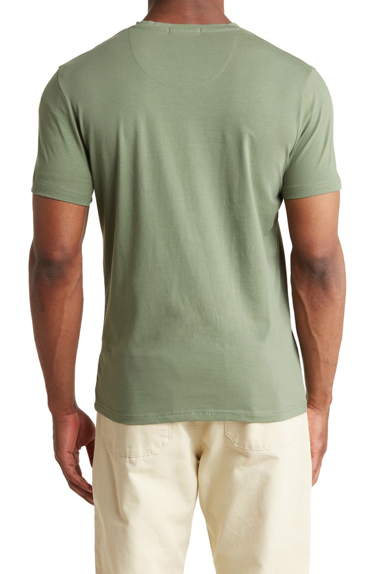 Solid V-Neck T-Shirt, Alternate, color, OLIVE