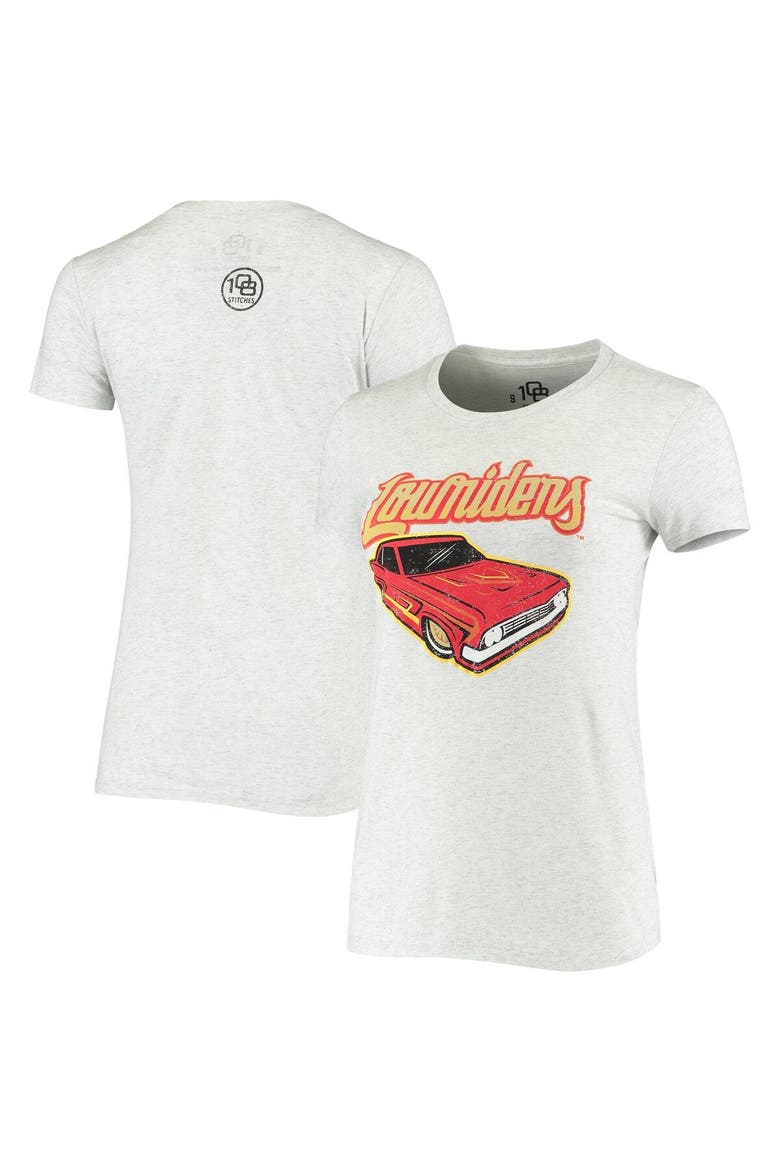Women's Heathered Gray Lowriders de Fresno Copa de la Diversion Script Tri-Blend Scoop Neck T-Shirt, Main, color, Heather Gray