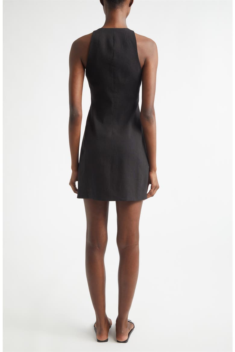 Suri Linen Blend Minidress, Alternate, color, BLACK