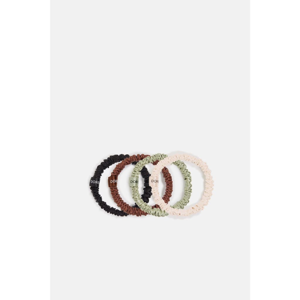 Dore & Rose Scrunchie Set 1cm In Multi
