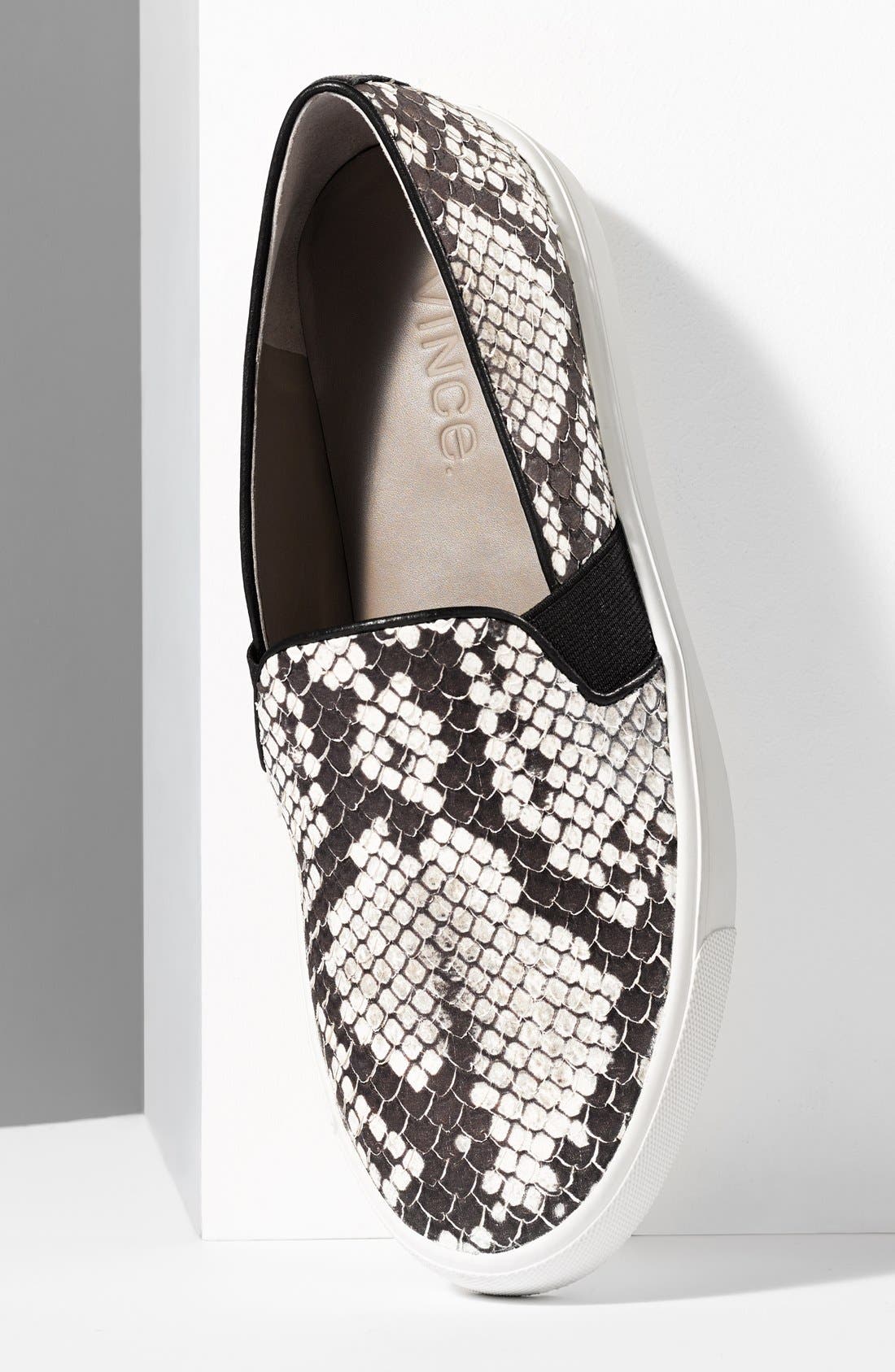 Vince 'Berlin' Slip-On Python Embossed Leather Sneaker, Alternate, color, 