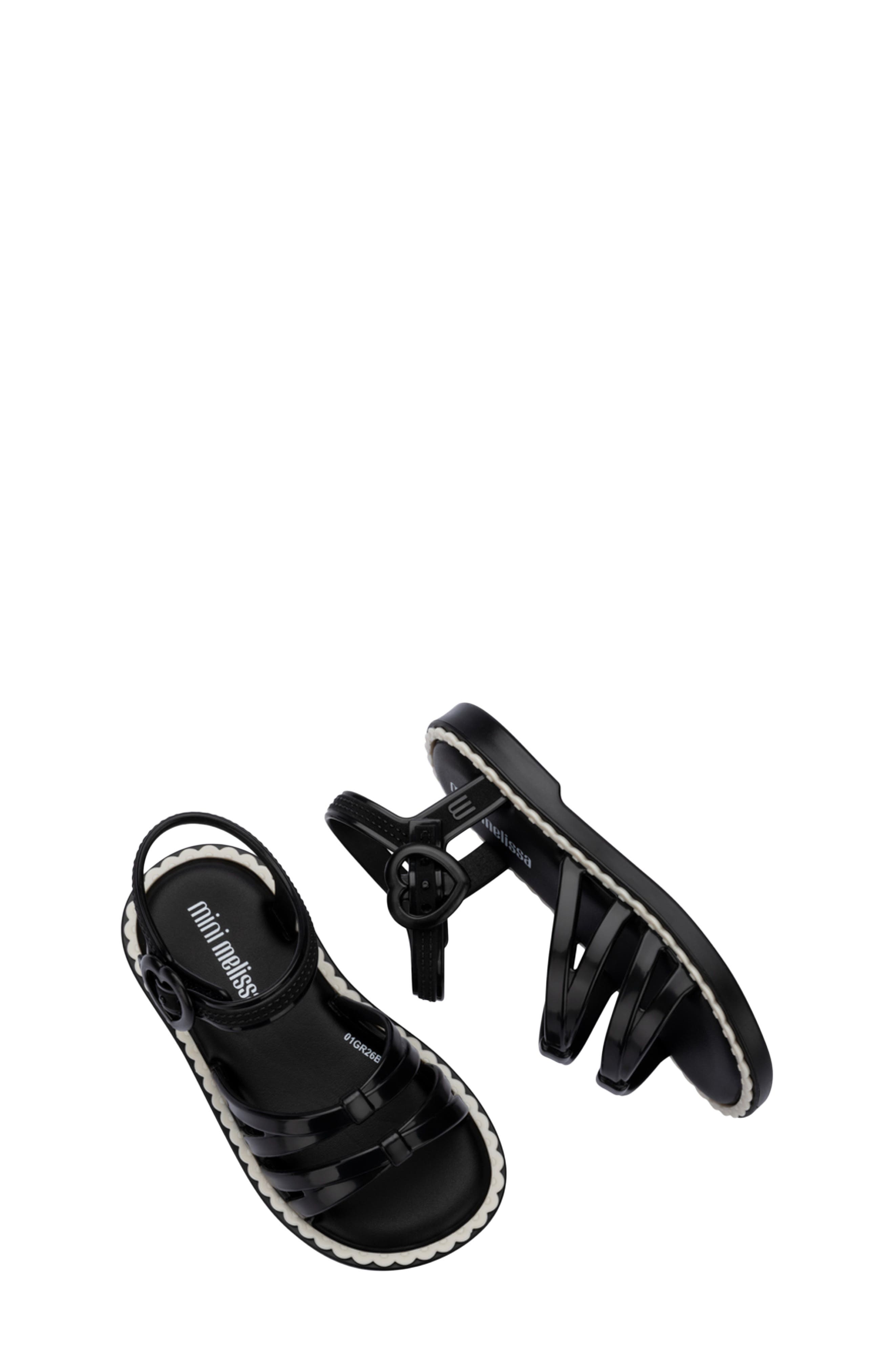Kids' Aurora Sandal, Alternate, color, BLACK/ BEIGE
