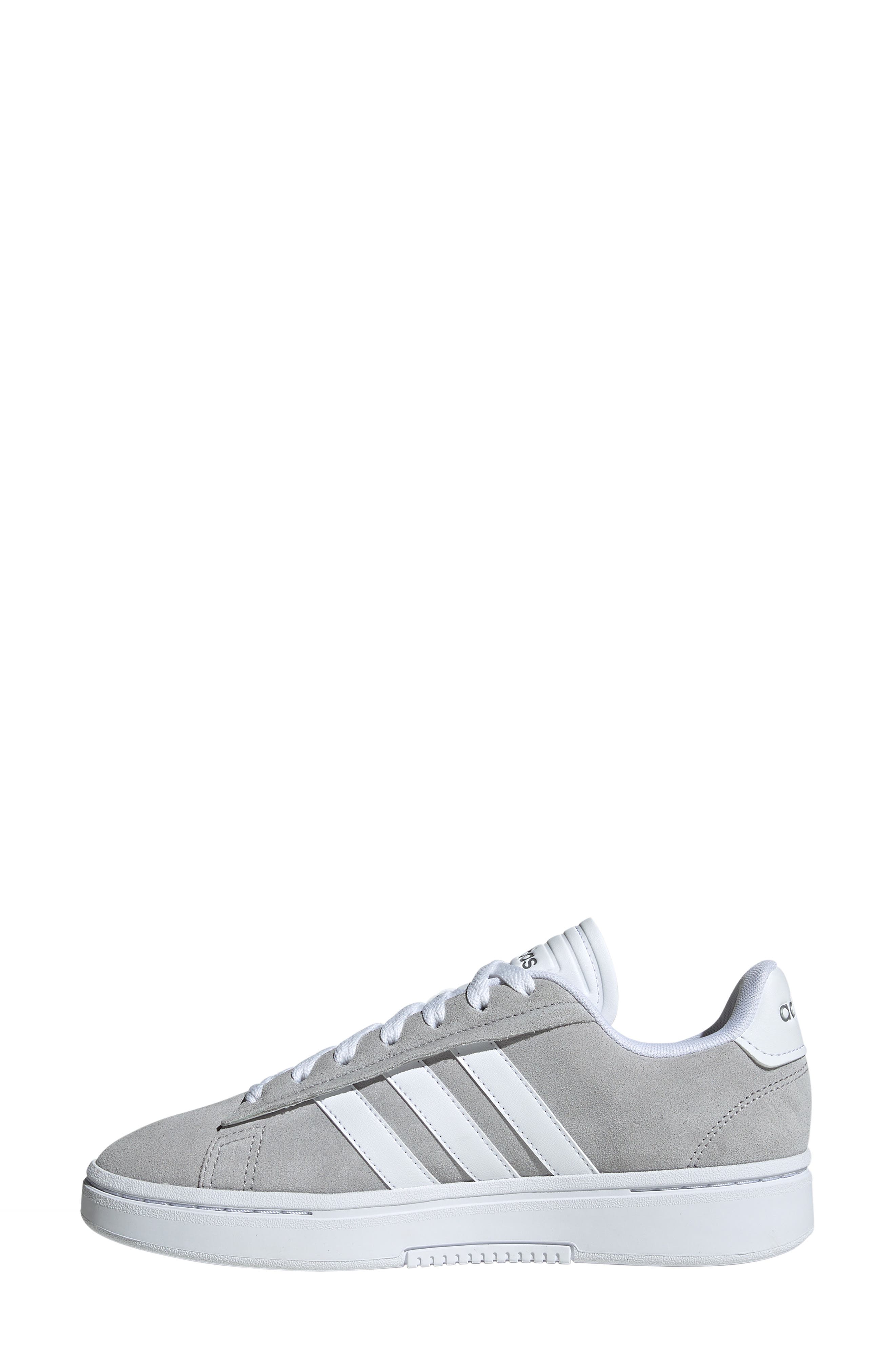 adidas Grand Court Alpha Tennis Sport Sneaker, Alternate, color, Grey/ White/ Silver Metallic