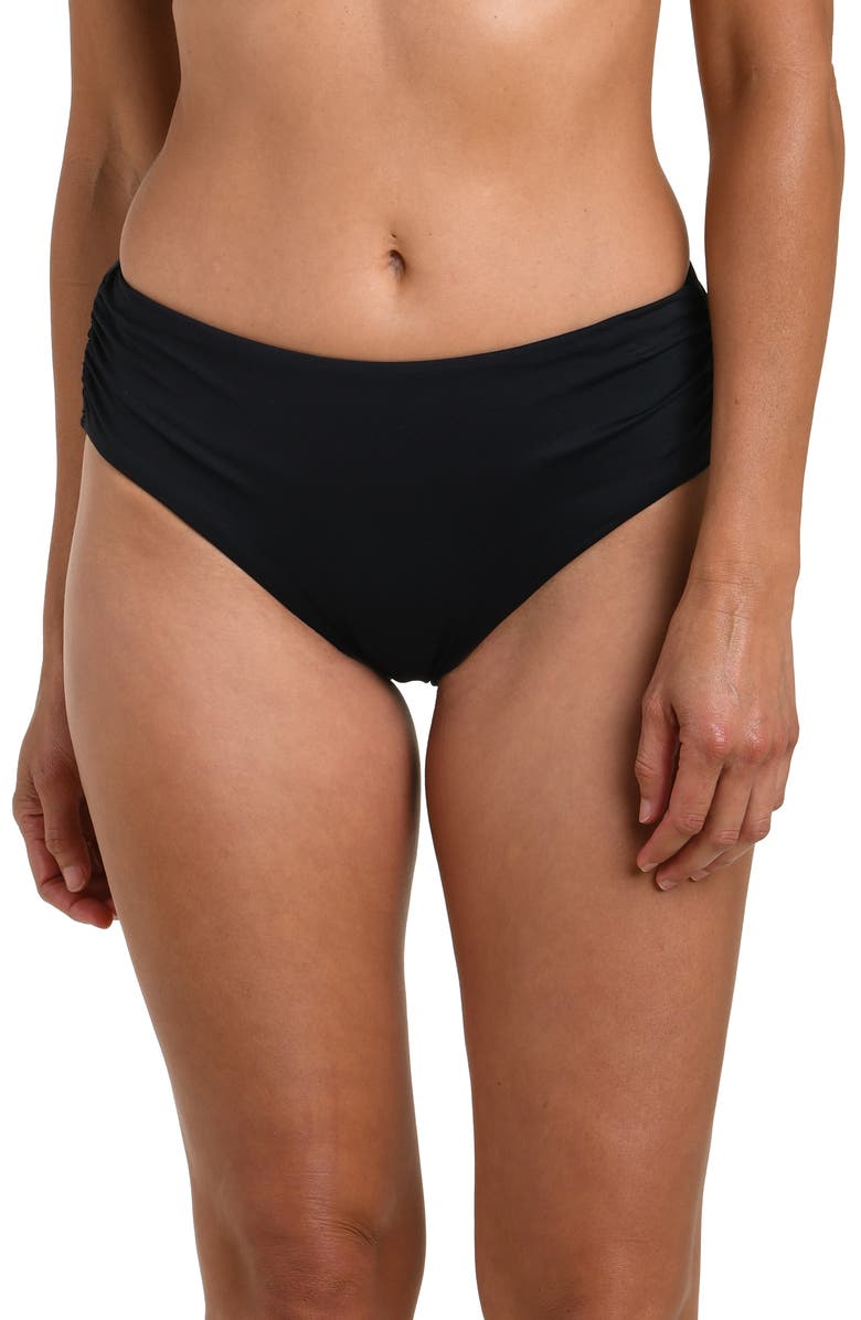 La Blanca Mid Rise Bikini Bottoms, Main, color, Black