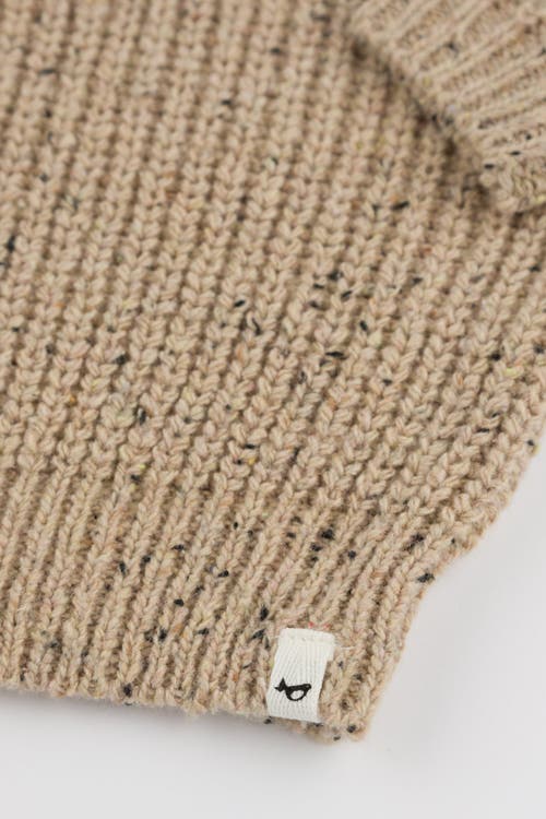 Oh Baby ! Speckle Knit Grandpa Knitted Pullover In Brown