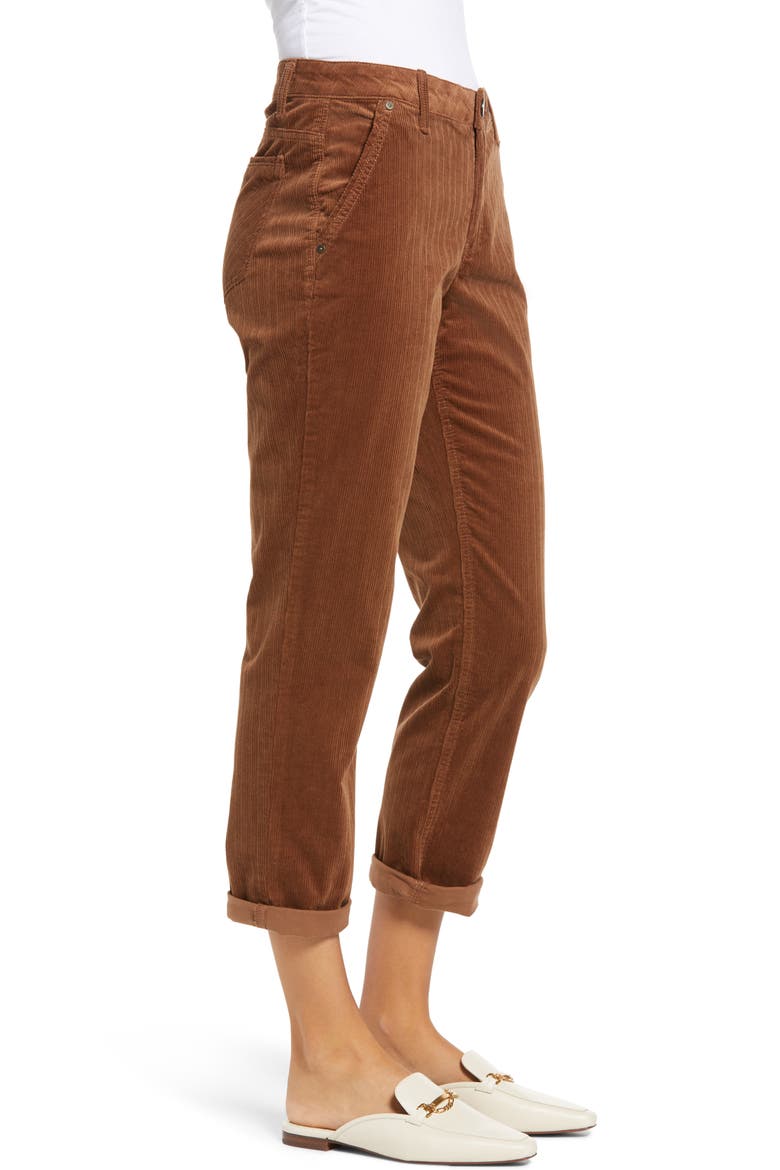 'Ab'Solution Stretch Cotton Corduroy Pants (Nordstrom Exclusive), Alternate, color, TOBACCO