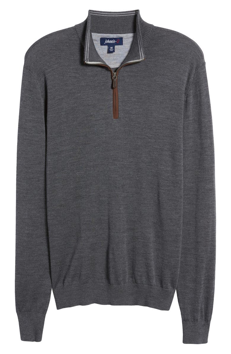 johnnie-O Baron Half Zip Wool Blend Sweater, Alternate, color, 