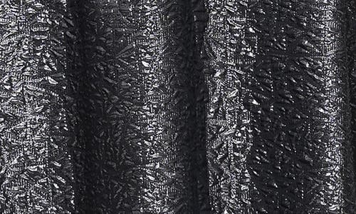 Alex Evenings Faux Wrap Metallic Jacquard Cocktail Midi Dress In Gray