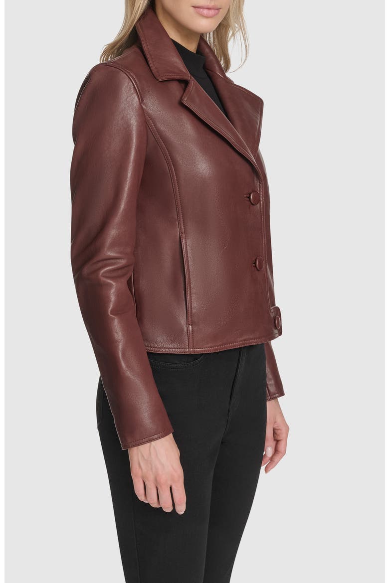 Paluma Leather Jacket, Alternate, color, RUBY