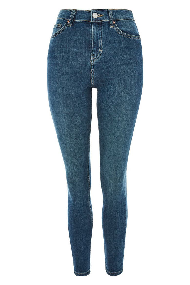 Jamie High Waist Crop Skinny Jeans, Alternate, color, BLUE GREEN
