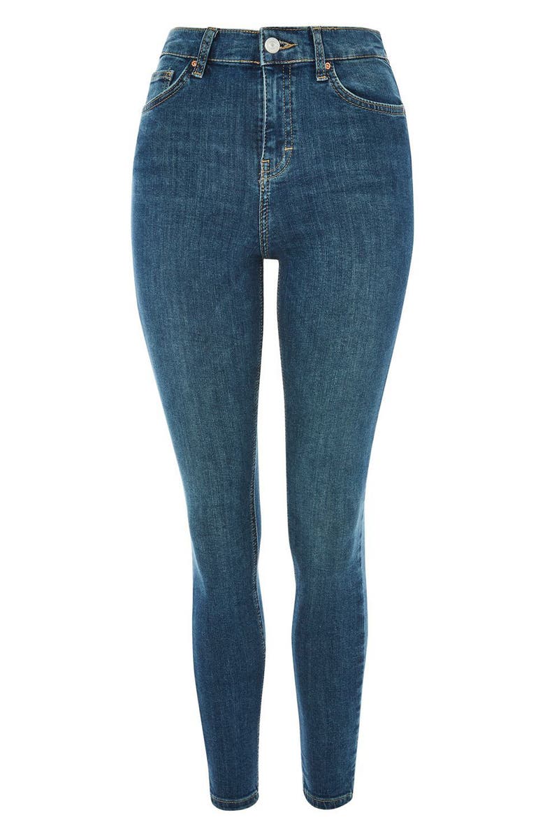Topshop Jamie High Waist Crop Skinny Jeans, Alternate, color, 