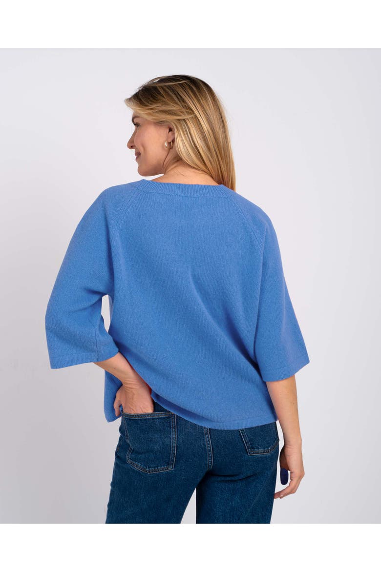 Maisie 3/4 Sleeve Round Neck Sweater, Alternate, color, Cornflower Marl