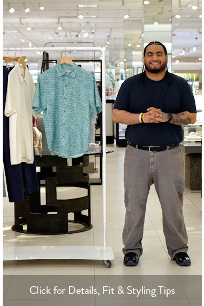 Bahama Coast Tidal Mist IslandZone® Short Sleeve Button-Up Shirt video