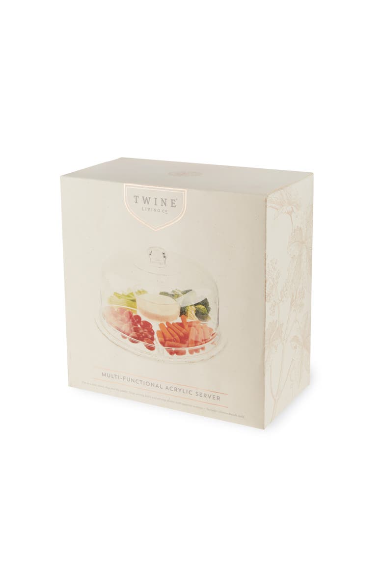 TWINE Multi-Functional Acrylic Server with Bundt Cake Mold, Alternate, color, Clear