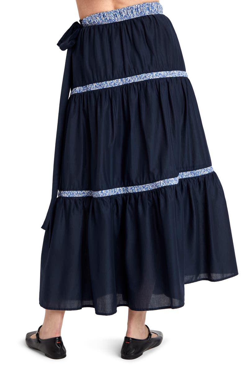 Merlette x Liberty London Prins Cotton Lawn Wrap Skirt, Alternate, color,