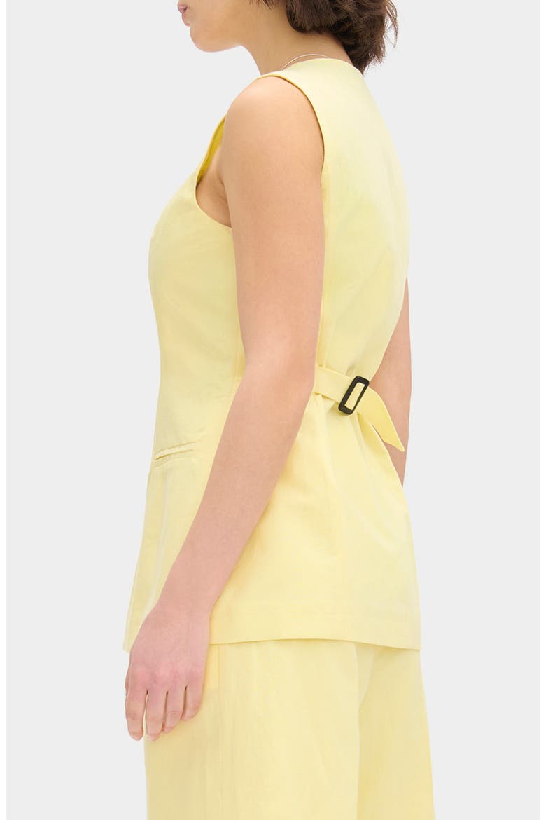 Leo Collarless Vest, Alternate, color, BUTTER YELLOW