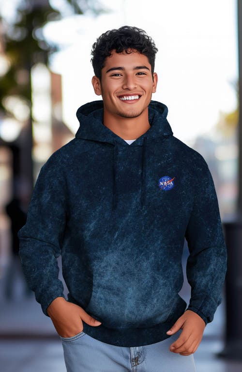 DALIX NASA MINERAL WASH HOODIE DALIX NASA EMBROIDERED FLEECE HOODIE MINERAL WASH LONG SLEEVE SWEATSHIRT ME 