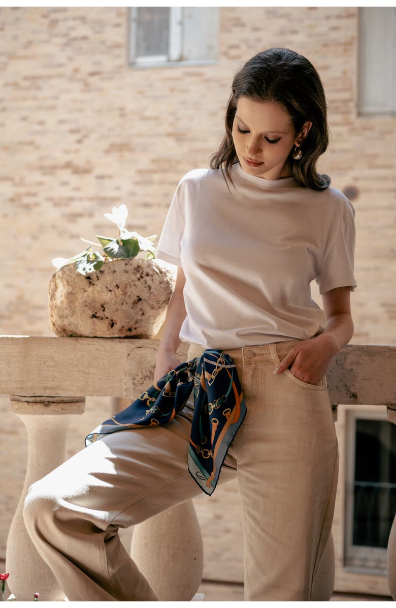 Elizabetta Camilla - Silk Bandana, Alternate, color, Blue