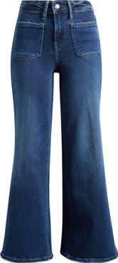 Good American Soft-Tech Good Waist Palazzo Jeans