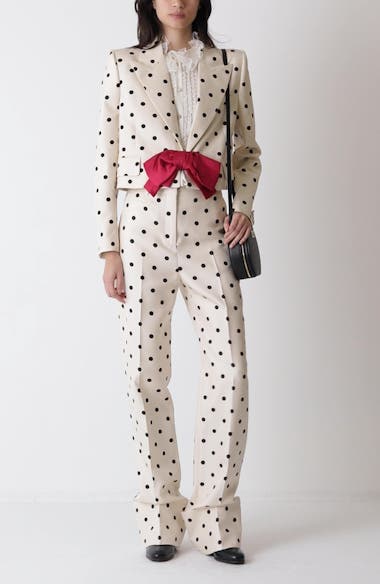 Valentino Garavani Polka Dot Silk Cady Pants | Nordstrom
