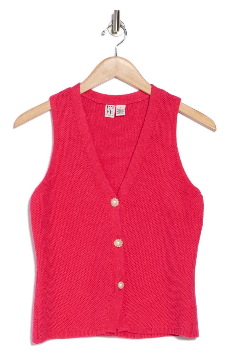 Love By Design Diana Vest, Alternate, color, Bright Rose