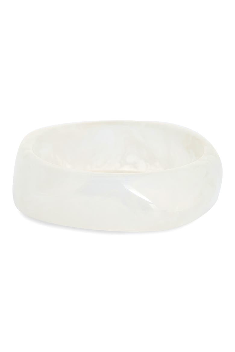 Chunky Resin Bangle Bracelet, Main, color, MILKY WHITE