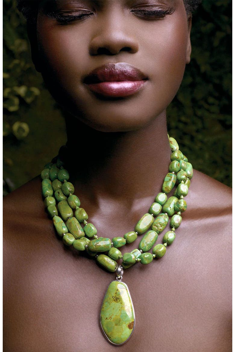 Chunky Green Necklace, Alternate, color, BLUE/GREEN