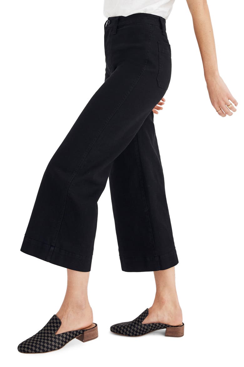Emmett High Waist Crop Wide Leg Pants, Alternate, color, CLASSIC BLACK