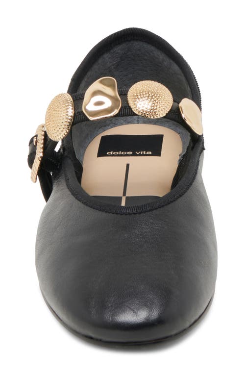 Dolce Vita Relan Mary Jane Flat In Black Leather