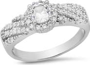 HMY JEWELRY Round Simulated Diamond Pavé Ring