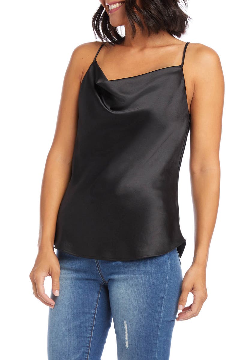 Karen Kane Draped Satin Camisole, Alternate, color,
