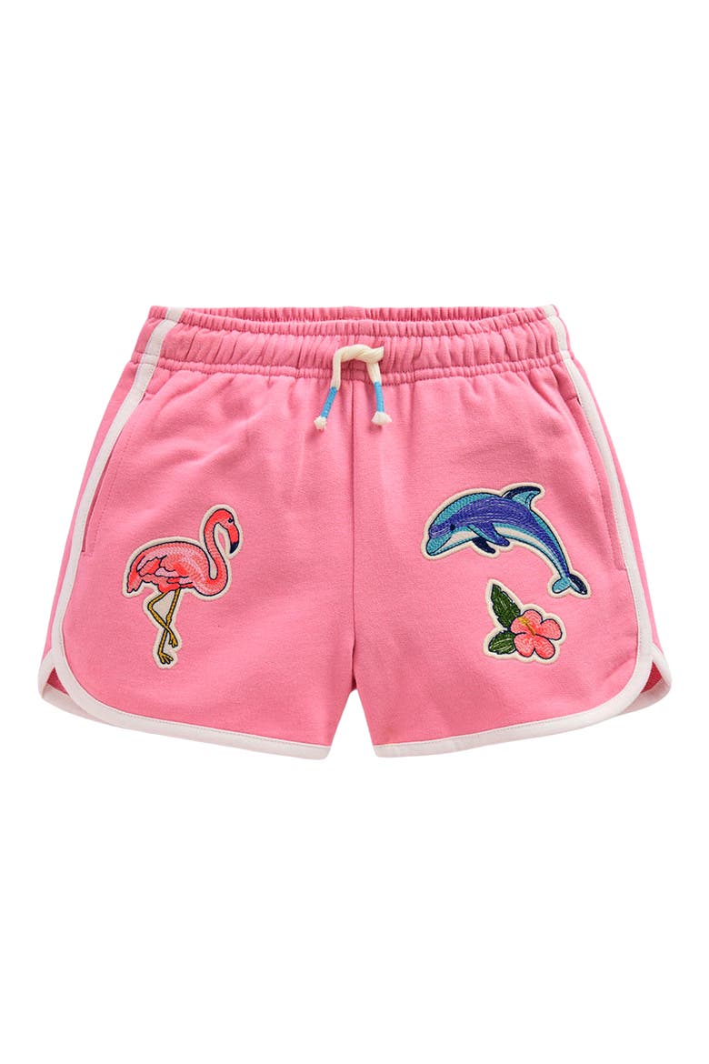 Kids' Jersey Boxing Shorts, Main, color, BUBBLEGUM PINK BADGES