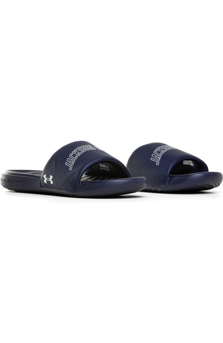 Under Armour Men's Under Armour Jackson State Tigers Ansa Slide Sandals, Main, color,